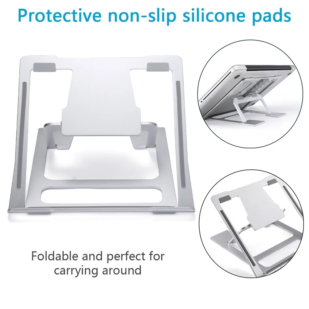 6 Adjustable Angle Laptop Stand Holder for MacBook Pro Air Aluminium Mount Support Base Holder for