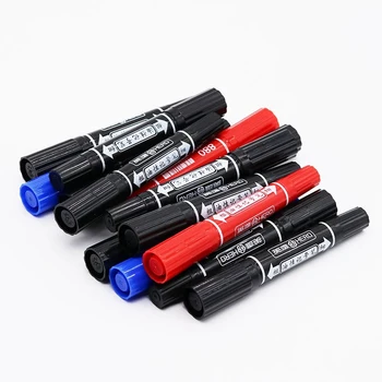 

Hero Double Heads Oily Marker Signing Pens Black/Red/Blue Quick Dry Smooth Markers for CD/Metal/Plastic/Wood/Glass/Leather 880