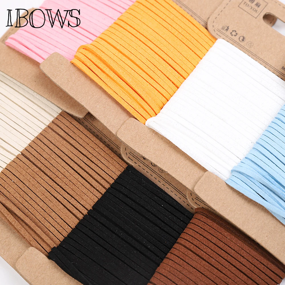 IBOWS, 2 мм* 5 м, Корейская бархатная кожаная веревка, двойной Бархатный браслет, ожерелье, веревка, сделай сам, ювелирные аксессуары, материалы, подарок