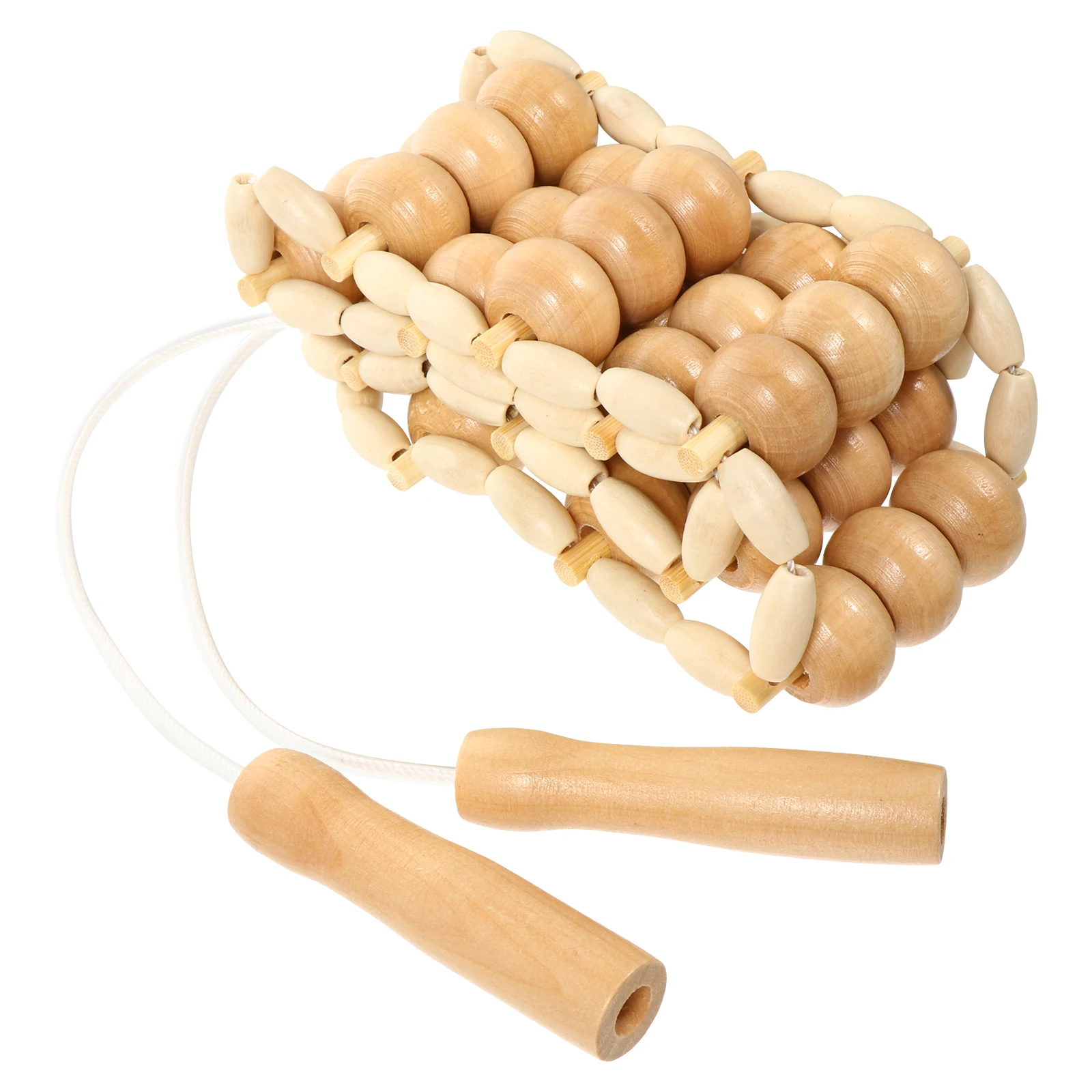 Wood Therapy Massager Massage Roller Handmade Massage Roller Rope Wooden Massager Tool For Body Muscle Pain Relief