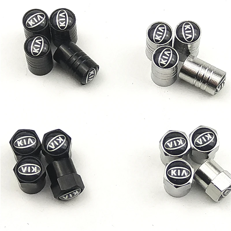 Car Tire Valve Stem caps 4pcs Bolt in Aluminum Theftproof valve caps