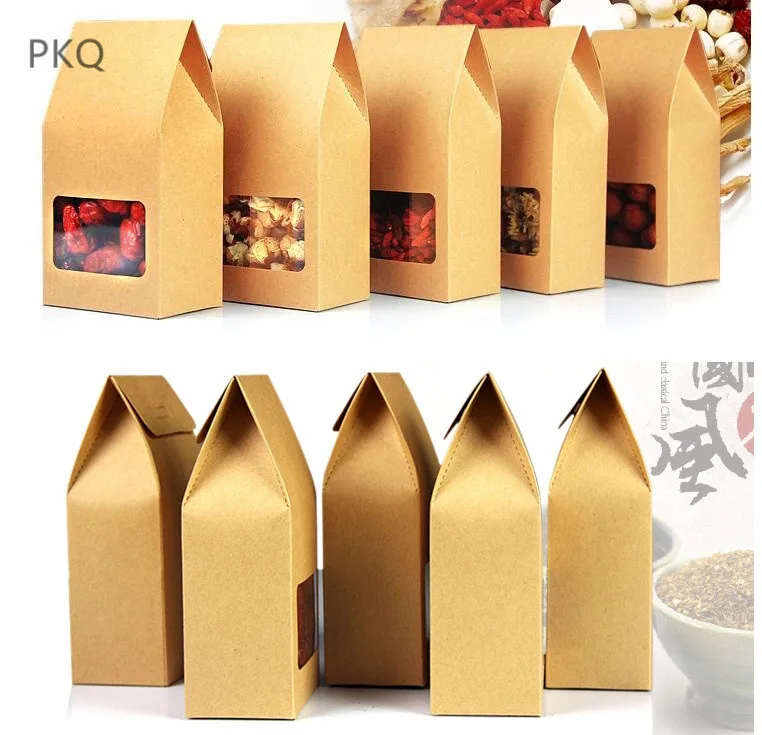 

8*5*15.5cm Kraft Paper Bag Candy Bag Wedding Favors Gift Box Package Birthday Party Baby Shower Decoration Bags with Flip Cover
