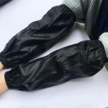 Купить 2 получить 2 водонепроницаемый маслостойкий кожаный мужской и женский манжет толстый очень большой Рабочая безопасность длинный нарукавник кухонный ПУ рукав