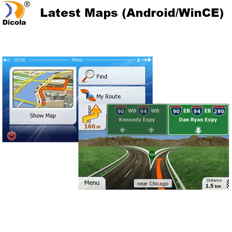 GPS Navigation Android Wince Windows CE 6.0/Android OS Car DVD Player