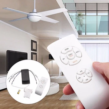 

Universal Ceiling Fan Lamp Remote Control Kit 110-240V Timing Wireless Control Switch Adjusted Wind Speed Transmitter Receiver