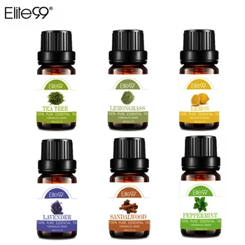 

Elite99 6pcs Pure Essential Oil Set Humidifier Diffuser Lavender Sandalwood Peppermint Lemon Massage Aromatherapy Essential Oils