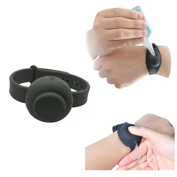 

Silicone Bracelet Wristband Hand Dispenser Wearable Hand Sanitizer Dispenser Pumps 15mL