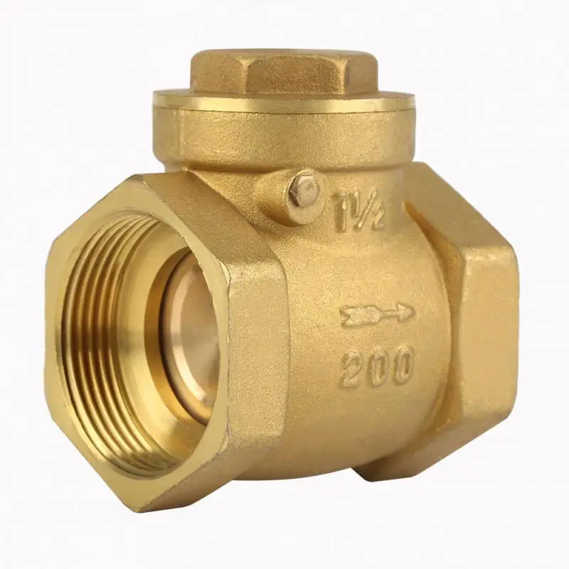 Female Thread Brass Material 3/4 inch DN20 One Way Swing Check Valve 