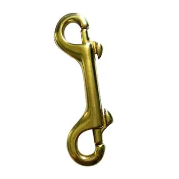 

Durable Spring Hook Classic Delicate Texture Diving Double Ended Bolt Hook Snap Quick Release Solid Brass Spring Clip 90mm