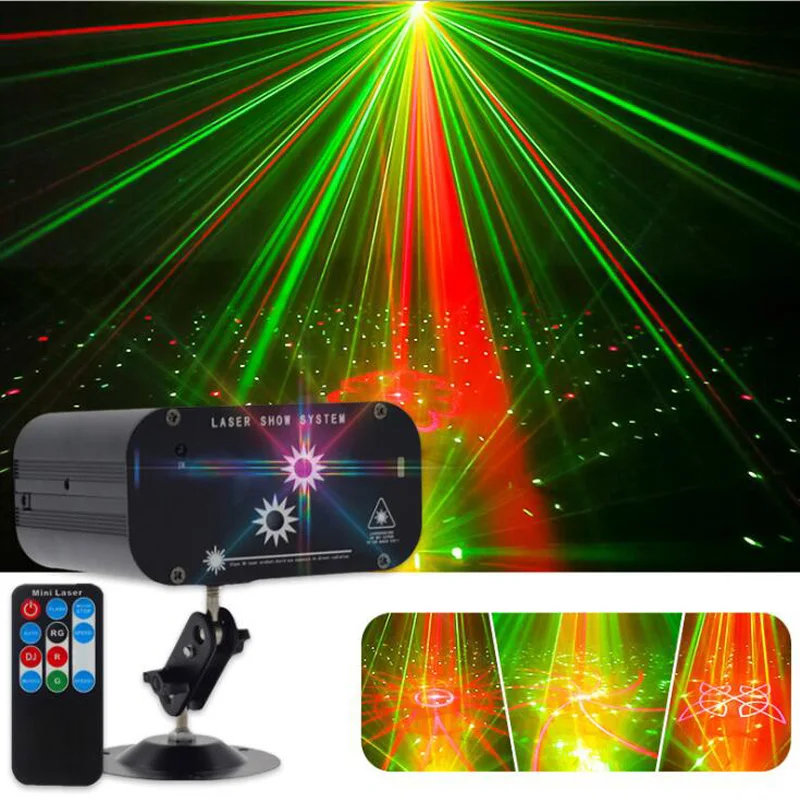 

48 LED Disco Lights DJ Party Stage Lights Christmas Club Voice-Activated Flash Stage Lighting Effects Lighting Laser Projector