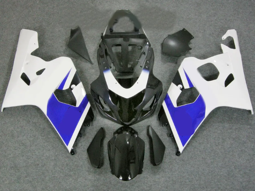 Крышка бака + обтекатель комплект для GSXR600 750 K4 04 05 GSXR 600 2004 2005 ABS белый синий