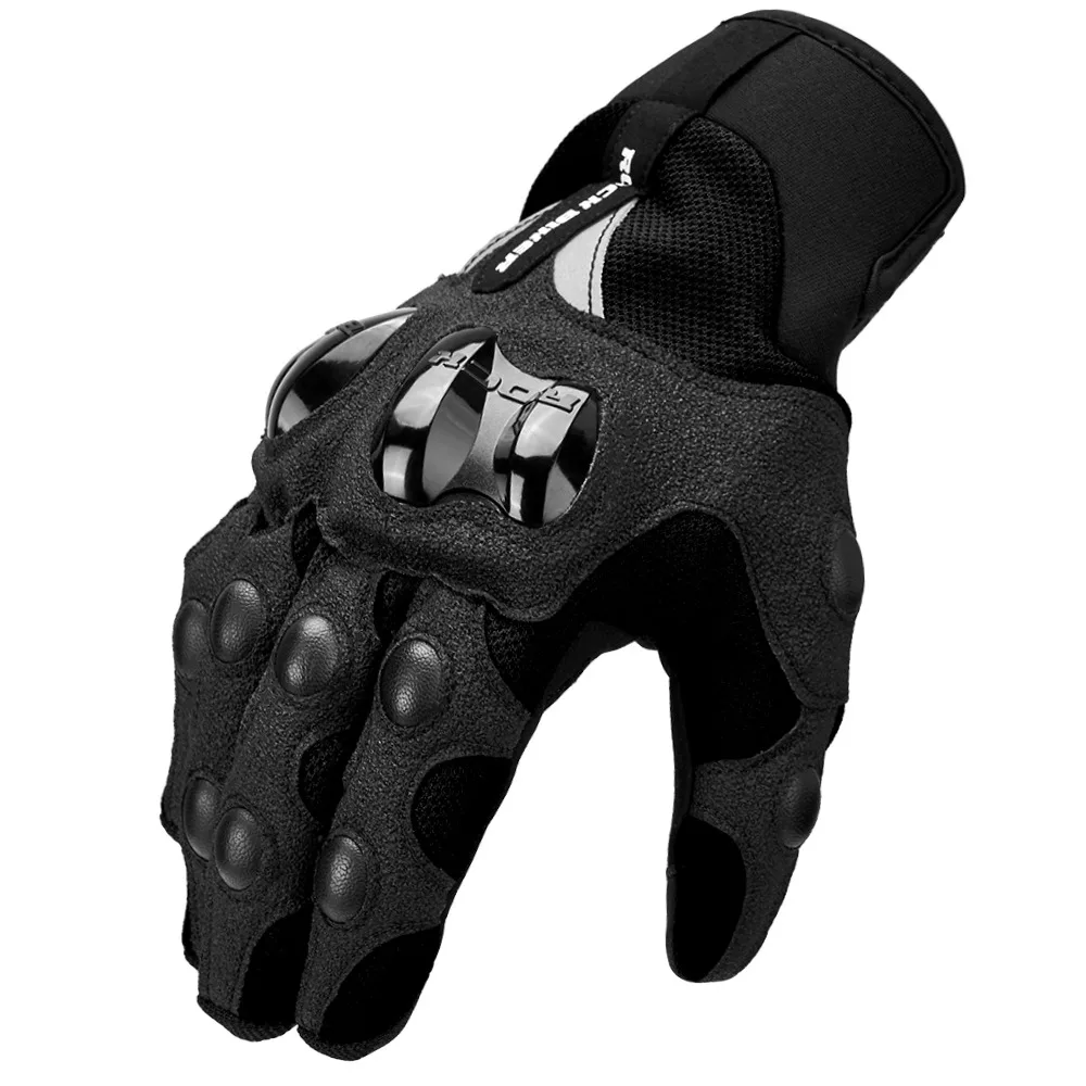 Moto rcycle перчатки Guantes moto Invierno летние перчатки с сенсорным экраном moto cross перчатки guanti moto перчатки мужские и женские дышащие - Цвет: Черный