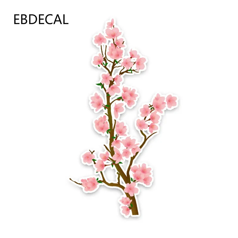 EBdecal Unique Peach Blossoms Graphic Flowers Auto Car Bumper Window Wall Suitcase Decal Sticker Decals DIY Decor CT13140 | Автомобили и
