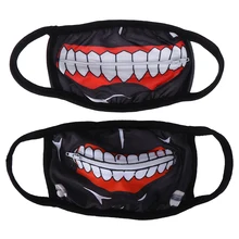 1 шт. мультяшная маска для лица на молнии для велоспорта Анти-пыль аниме Токийский Гуль косплей маски