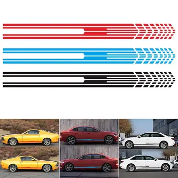 

2x 215CM Car Graphics Side Body Decor Sticker Long Stripe Vinyl Decals