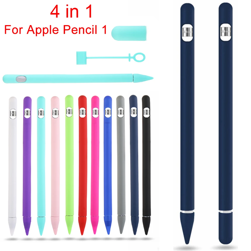 1 комплект цветной мягкий силиконовый совместимый для Apple Pencil чехол совместимый для iPad Tablet стилус защитный чехол