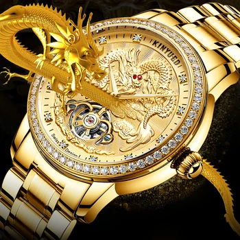 

KINYUED Automatic Watch Men Mechanical Watches Self-Winding Male Luxury Brand Sport Gold Wrist Watch Tourbillon Relogio Masculin