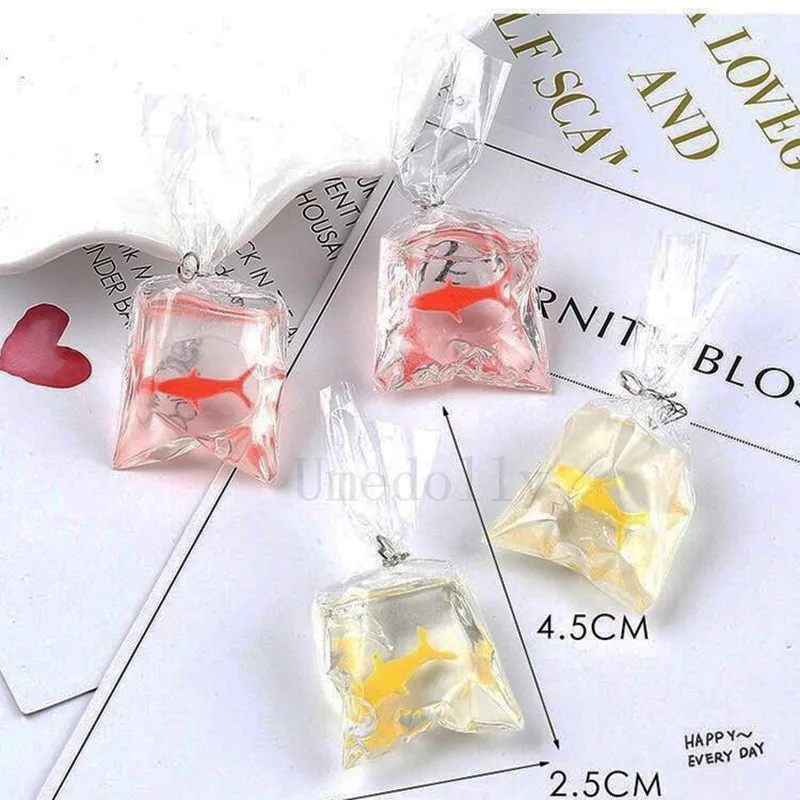 

1PCS Mini 1/6 Dollhouse Miniature Goldfish Bag Accessories for Barbies, Blyth, Pullip Doll House Decor Toys