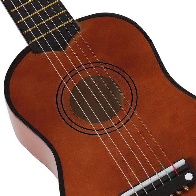 6 Strings Small Bass Acoustic Guitar Musical Instruments with Picks Basswood Ukulele for Children Kids Playing Learning Toy Gift 3