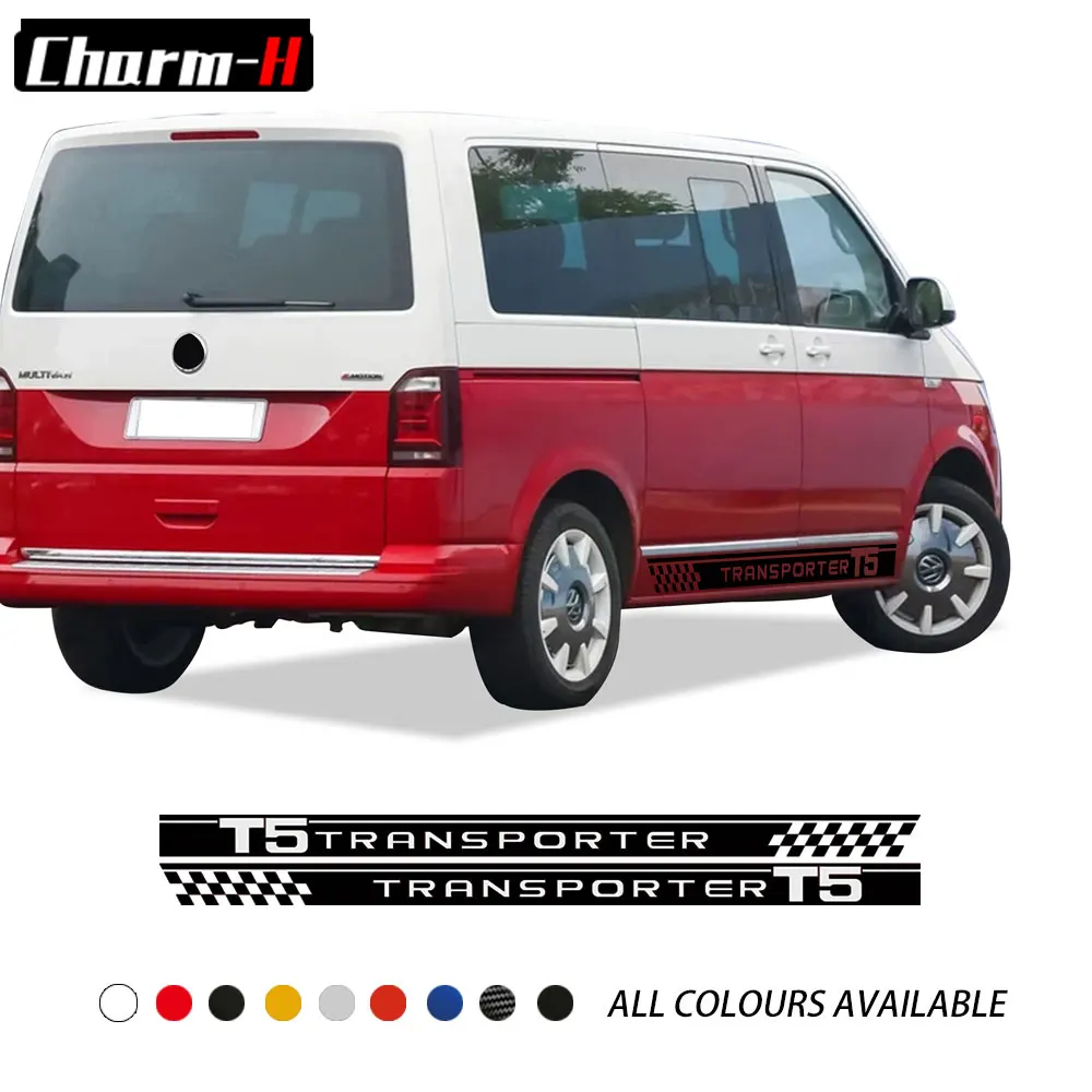 2 шт. боковые полосы наклейки для VW Volkswagen транспортер T5 T6 Campervan виниловая наклейка