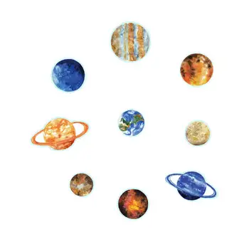 

Nine planets wall sticker living room kids baby rooms decorations mural nursery art decals combination stickers gifts wallpaper