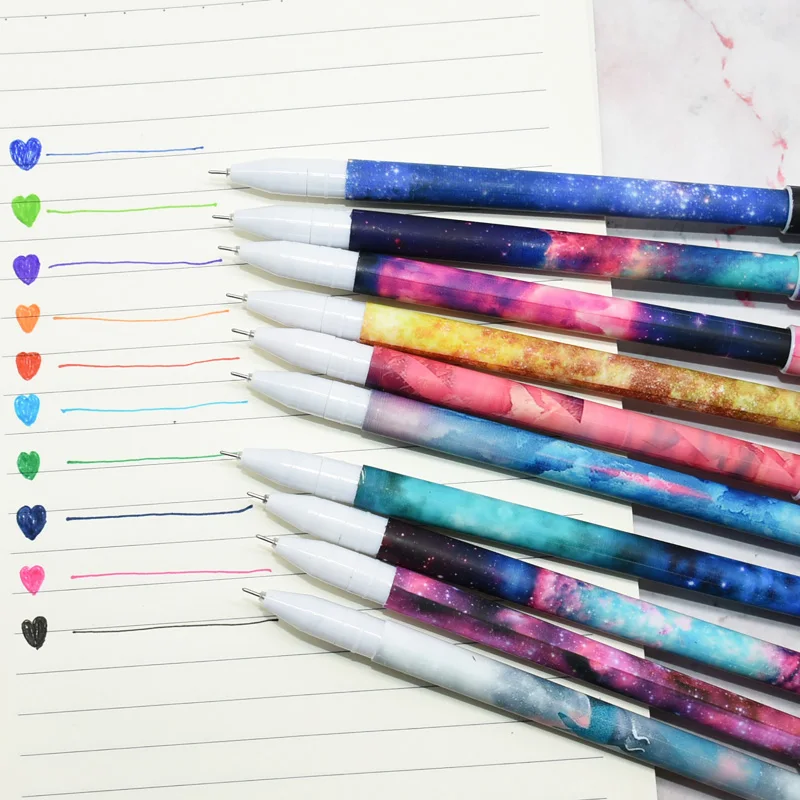 Creative Cute Pens Galaxy Pens Colorful Gel Ink Pen color pen 10