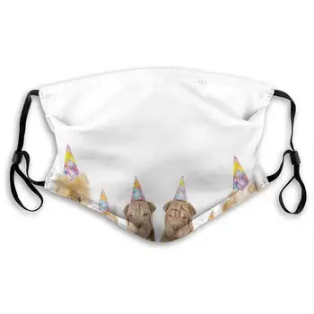 

Mouth Mask,Sanitary Mask,Protection From Dust, Ash,Pollen Face Masks Shelter Dogs Terrier Cats With Cone Hats Party Theme