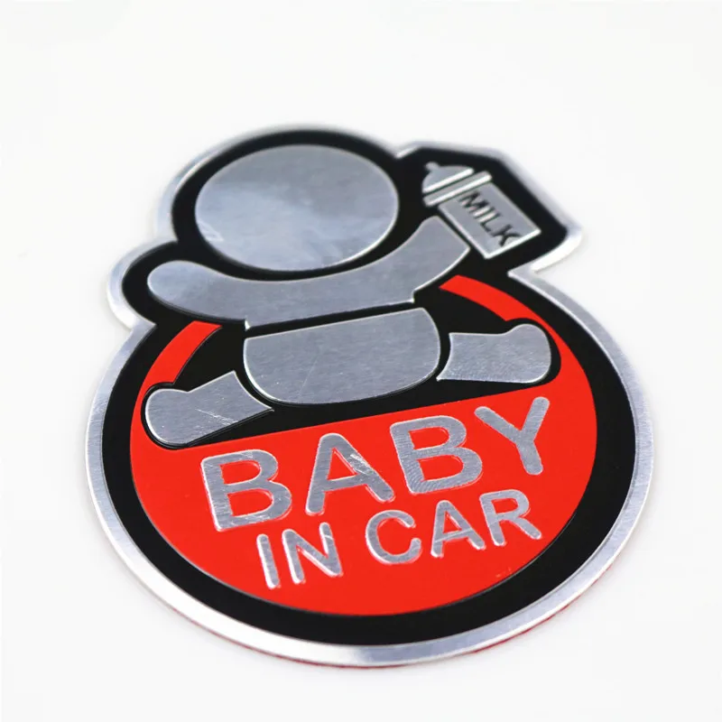 

NEW baby in car Aluminum car sitcker for Renault Megane 2 3 Duster Logan Clio 4 3 Laguna 2 Sandero Scenic 2 Captur Fluence
