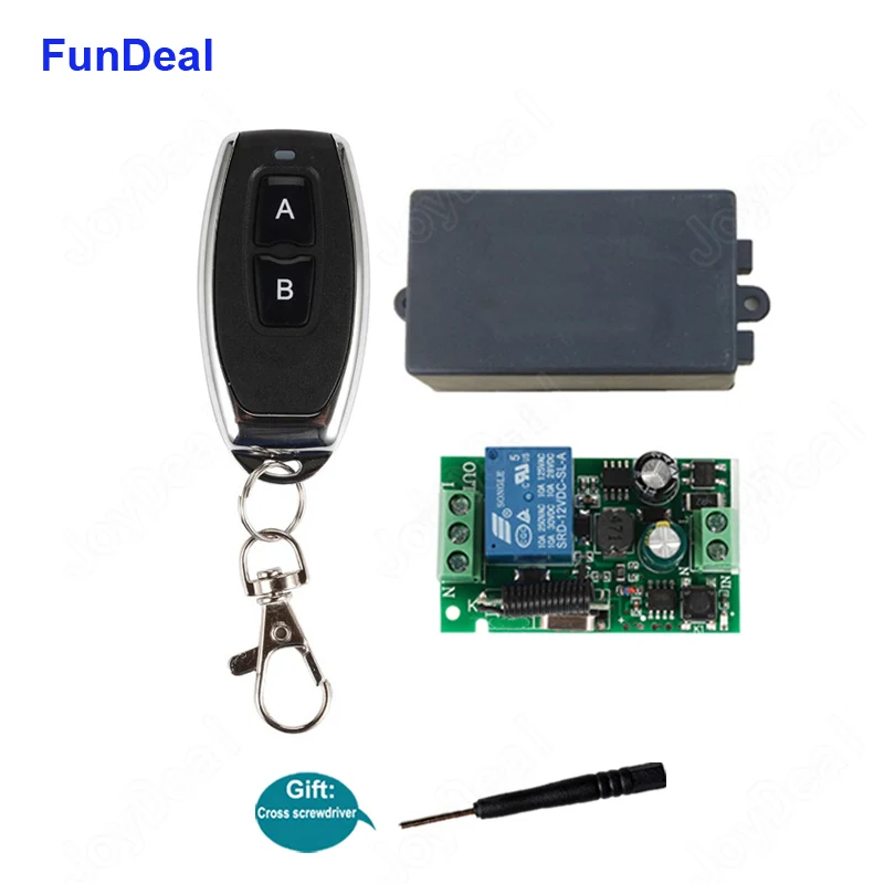 

433Mhz Universal Wireless RF Remote Control Switch AC 110V 220V 1CH Relay Gate Garage Light Receiver & 433 MHz Remote Controls