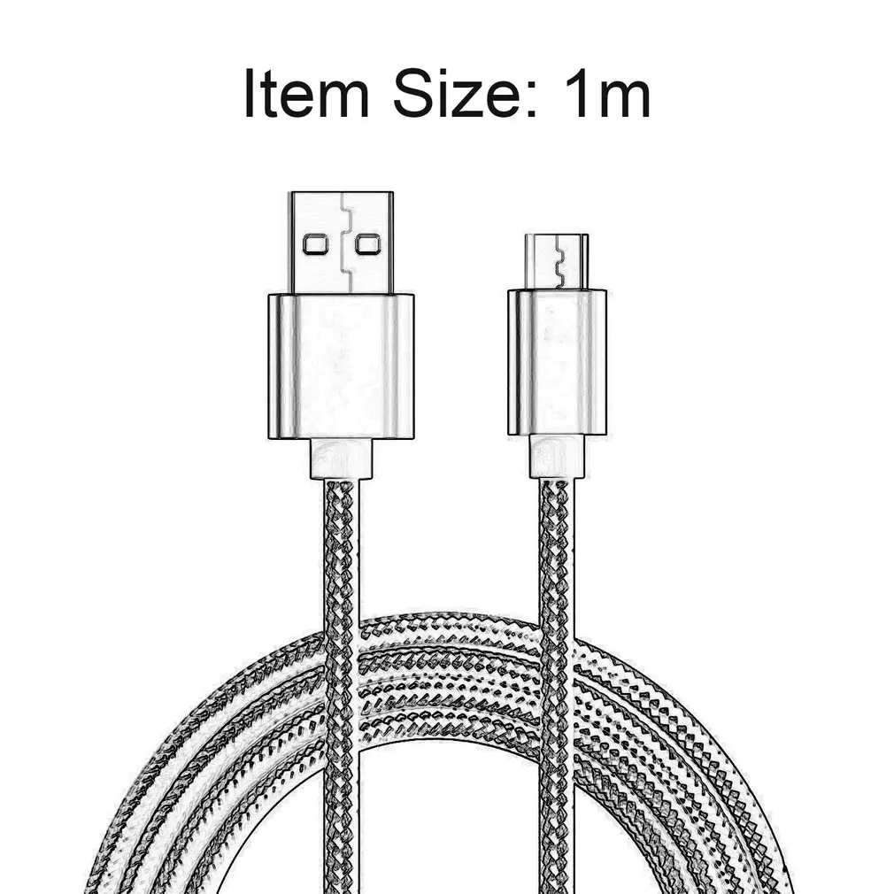 3 м антивозрастной USB кабель для передачи данных телефона Micro нейлоновый плетеный