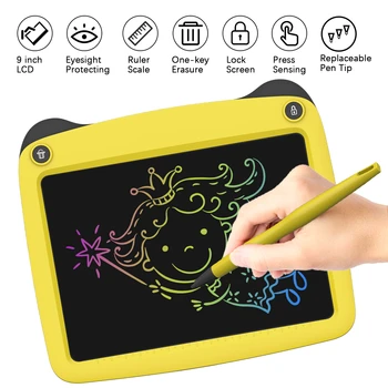 

Enotepad Fast Shipping 9 Inch Lcd Yellow color Writing Pad No backlight,No paper Tablet For Writing Colorful Digital Handwriting