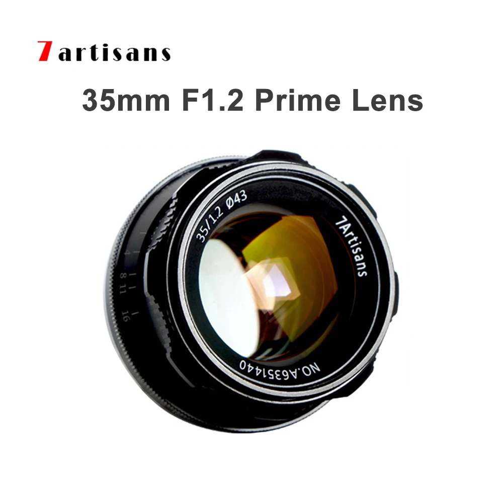 Объектив 7artisans 35 мм F1.2 Prime ручная фокусировка беззеркальный фиксированный для Sony E