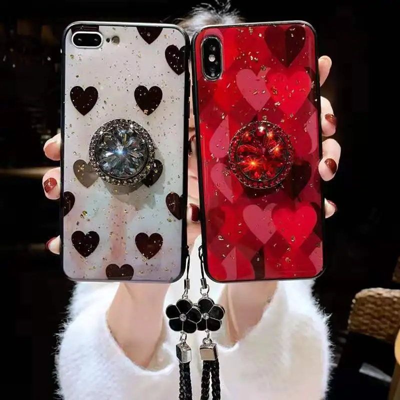 Блестящий чехол Lanyard для xiaomi Redmi Note 7 6 Pro 5 4 4x 5A Prime K20 7A Y3 6A Plus S2 Y2|Бамперы| |
