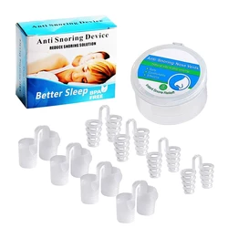 8Pcs/Box Stop Snoring Anti-Snoring Breathe Aid Stop Snore Device Apnea Nose Clip Sleeping Aid Equipment