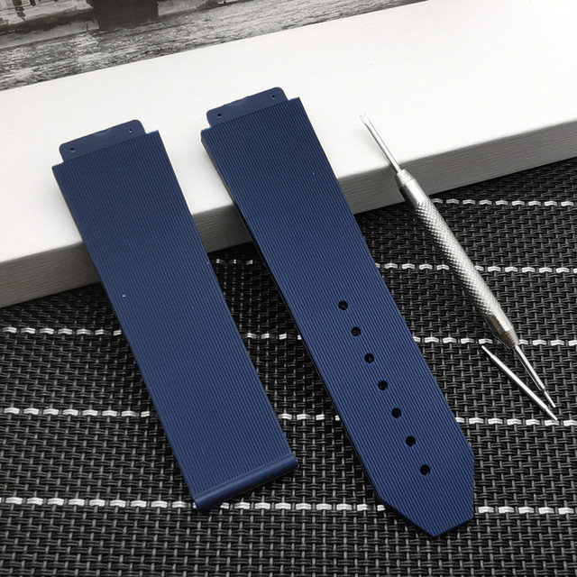 Brand Watch Strap 25*19mm 22mm buckle Belt Male Watch accessorie Silicone Strap For Hublot Men Watchband  band Fusion series
