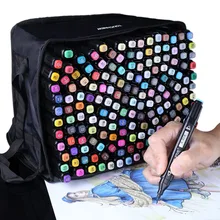 Новинка, набор цветов rotuladores 168, художественные маркеры, кисть, ручка для эскиза, на спиртовой основе, копировальные маркеры, двойная головка, манга, ручки для рисования, товары для рукоделия