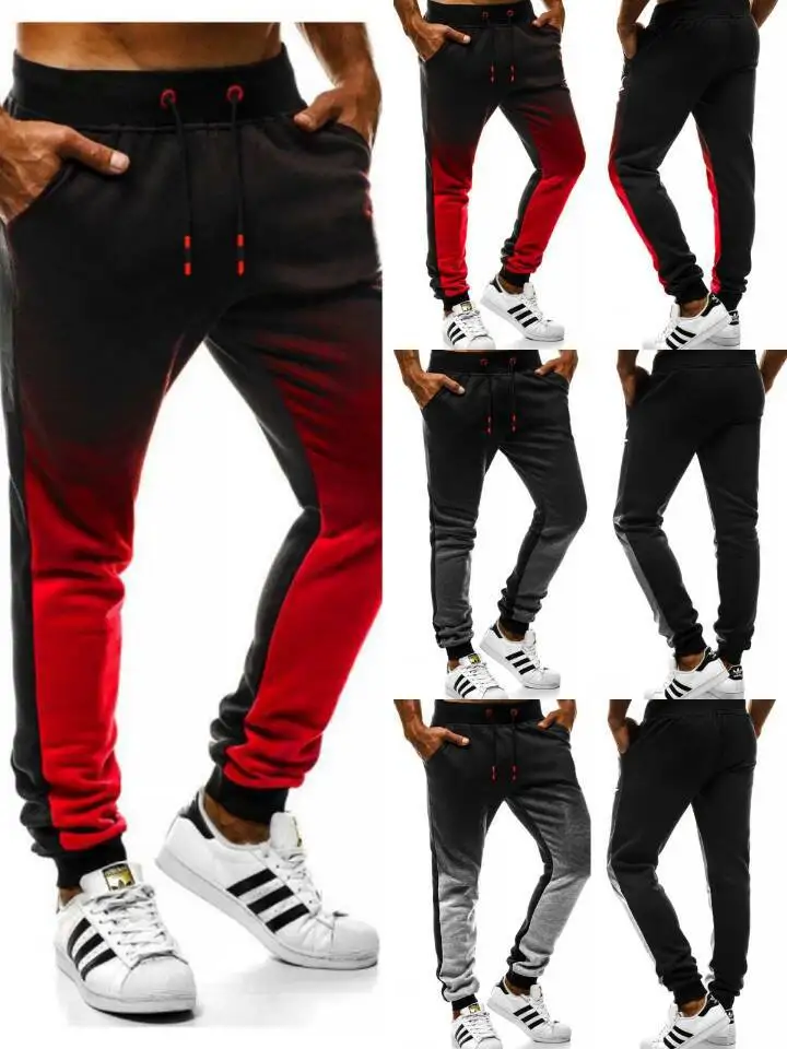 2020 Jogging Pants Men Running Trousers With Zipper Sports Fitness Tights Gym Jogger Bodybuilding Sweatpants Gradient Pants Male 2020 Jogging Pants Men Running Trousers With Zipper Sports Fitness Tights Gym Jogger Bodybuilding Sweatpants Gradient Pants Male