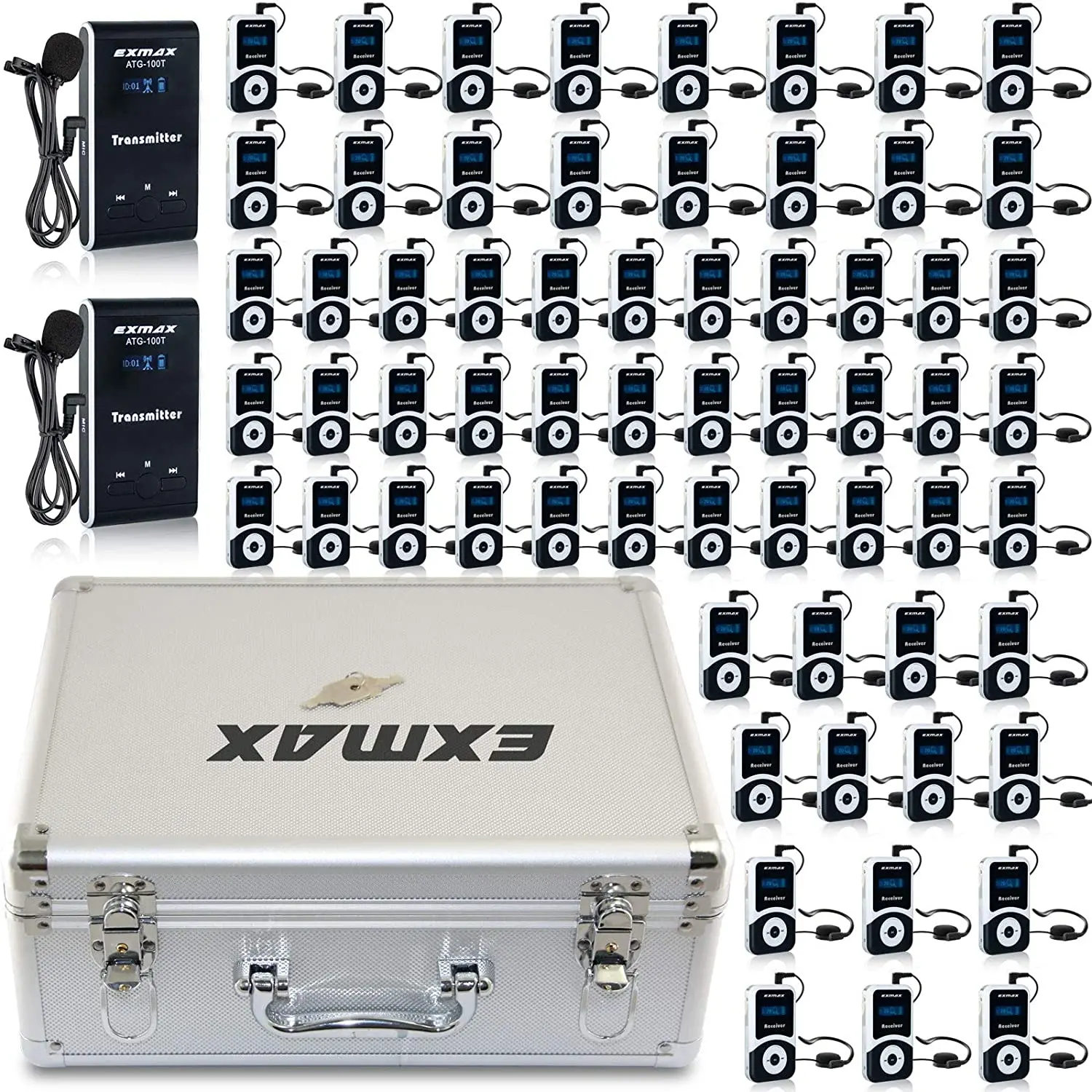 EXMAX ATG-100T система беспроводного гида/система мониторинга с чехлом для переноски
