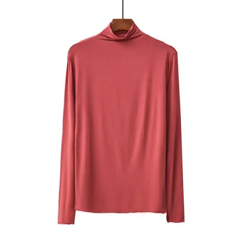 

Korean version of pure cotton wild simple light luxury basic comfortable long-sleeved T-shirt