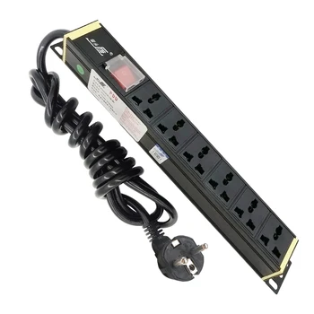 

PDU Power Distribution Extension Socket Network Cabinet Rack Power Strip Break Switch 6Units Universal Socket AU/US/EU/UK Plug