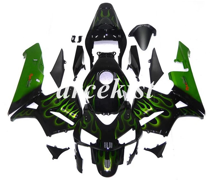 

4Gifts New ABS Plastic Injection Mold Full Fairing Kit fit for HONDA CBR600RR F5 2003 2004 03 04 600rr body set green black