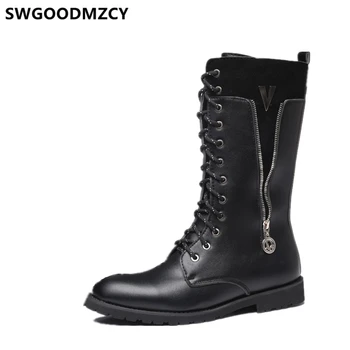 

Winter Shoes Mens Boots Leather Snow Boots Men Luxury Brand Military Shoes Cowboy Boots Mens Designer Shoes Zapatos De Hombre