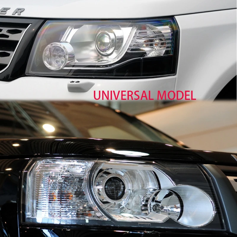 Для Land Rover Freelander 2 оболочки черные линзы черный абажур фары базовые фары задний Чехол 2007- Универсальный