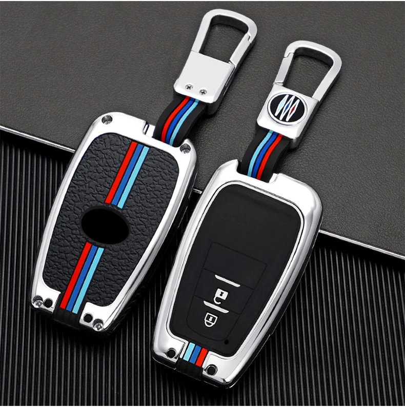 Copertura della cassa chiave a distanza dell'automobile in lega di zinco per Toyota Prius Camry Corolla CHR RAV4 Land Cruiser Prado Protector Shell Fob accessori - H9197c63a348045abb2626329000b47a3D