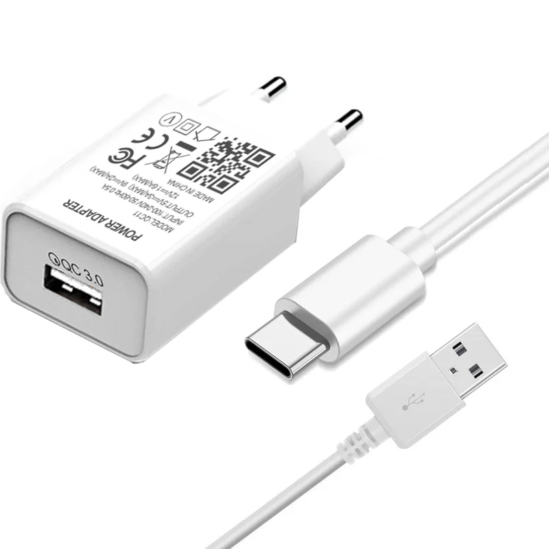 QC 3 0 быстрое зарядное устройство USB для Samsung Galaxy A82 A22 A52 S21 FE OPPO A55 A54 A94 A93 5G ЕС