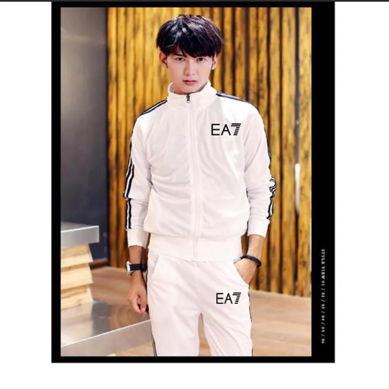 

New Men 2019 Spring WindproofQuick Dry Sports Suits Loose Mens Summer Autumn Fitness Running suits Set Warm Jogging Tracksuit