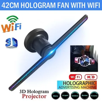 

Smuxi New 3D 384 Lamp Beads HD LEDs Hologram Fan Projector Advertising Display WIFI Holographic Display Player