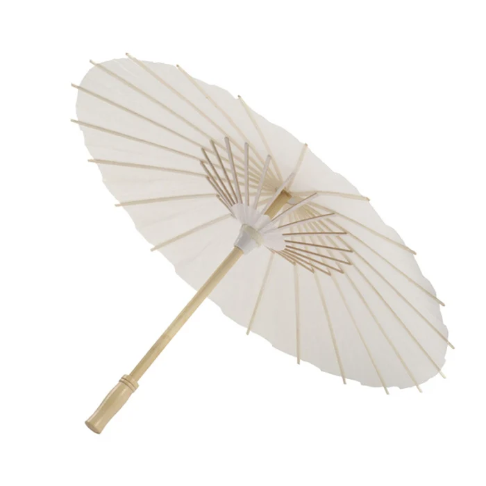 Масляная бумага белый зонтик китайский традиционный танцевальный реквизит Зонты ручной работы украшения KSI999