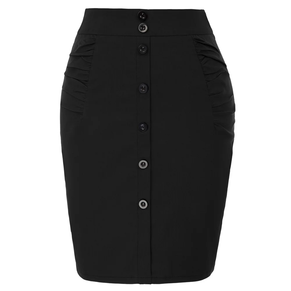 

Fashion Womens OL Causal Stretchy Hips-Wrapped Pencil Skirt Midi Office Bodycon