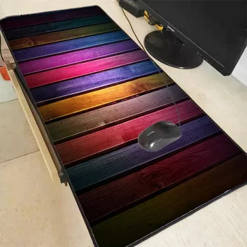 

ZSUXTC 90x40/80x30MM Wood Colors Large Gaming Mouse Pad Lockedge Pc Keyboard Desk Table Gamer Mat for Laptop Note Lol Csgo Xxl